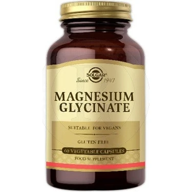 Solgar Magnesium Glycinate 60 Kapsül Vegan Dostu Magnezyum Glisinat İçeren Besin