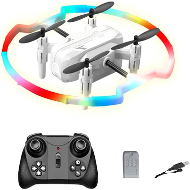 360° Halo Effect Akrobat Full LED Işıklı Drone 2.4ghz Uzaktan Kumanda