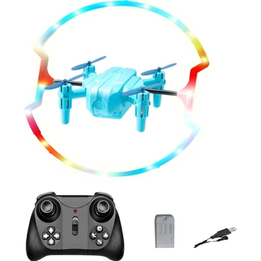 360° Halo Effect Akrobat Full LED Işıklı Drone 2.4ghz Uzaktan Kumanda