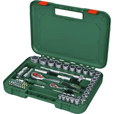 Bosch 1/4 ve 1/2 Cırcırlı Somun Sıkma Seti 56 Parça Yüksek Kaliteli Malzeme ile