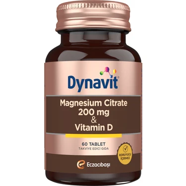 Dynavit Magnesium Citrate 200 Mg & Vitamin D 60