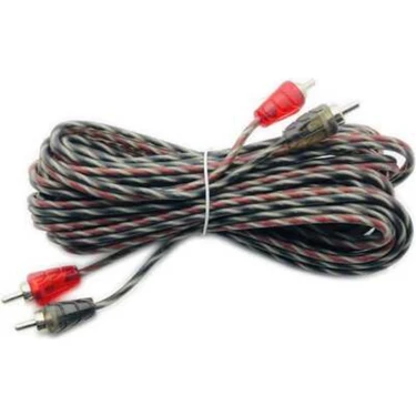 Technozi 2RCA-2RCA Oto Amfi Kablosu 5 Metre 1000W Mono Ses İletimi için