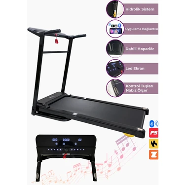 Relax Hidrolik Katlanabilir Yürüme ve Koşu Bandı 1,25 hp Motor Gücü ile 14 Km Hız