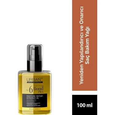 Urban Care No.6 Bond Plex Restore Repair Yıpranma Karşıtı Serum Saç Bakım Yağı 100 ml -