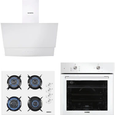 Kumtel Home Plus Beyaz Cam Ankastre