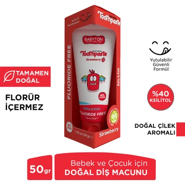 Babyton Doğal Çilek Aromalı Diş Macunu