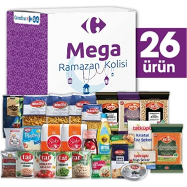 Carrefour Mega Ramazan Kolisi İftar Sofralarına Uygun Çeşitli Ürünler 1000