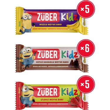 Züber Kidz Meyve Bar Deneme Paketi 25g X 16