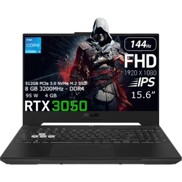 Asus Tuf Gaming F15 FX507ZC4-HN363 Intel Core I5-12500H 8gb GB 512GB SSD Rtx 3050 (95W) Freedos