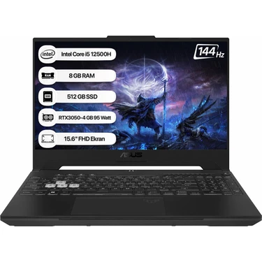 Asus Tuf Gaming F15 FX507ZC4-HN158 Intel Core I5 12500H 8 GB 512 GB SSD Rtx 3050 144 Hz Freedos