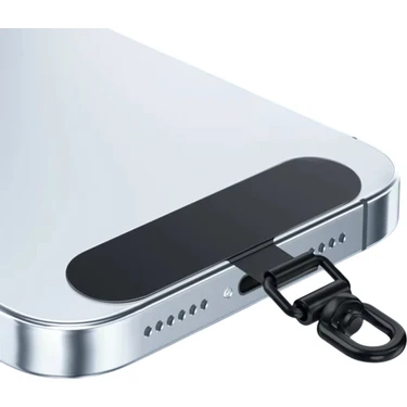 Microcase 360 Döner Başlıklı Telefon İp Askılıklar İçin Paslanmaz Çelik Tutacak Bağlantı