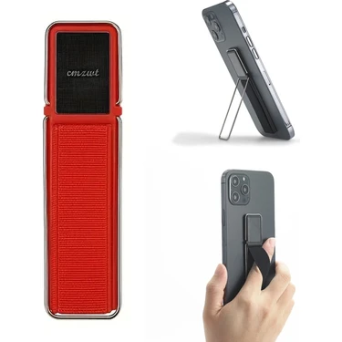 Microcase Telefon Arkası El Parmak Tutucu Metal Mıknatıslı Standlı Cep Telefonu Tutacağı -