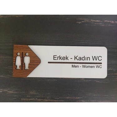 Lucena Erkek - Kadın Wc Ofis Oda Kapı İsimliği Yönlendirme Tabelası Levhası