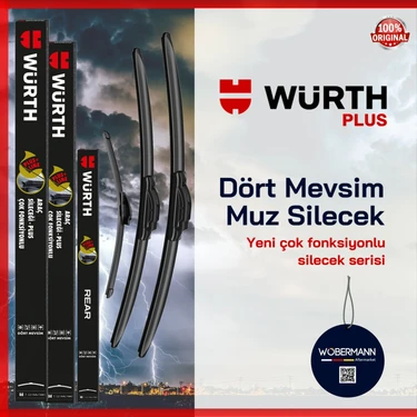 Wöbermann + Würth Fiat Fiorino 2007-2024 Ön Arka Muz Silecek