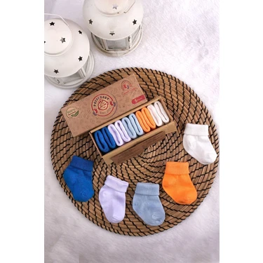 Poffibabyorganik Pamuk Unisex 5'li Kutulu Premium Yenidoğan Bebek