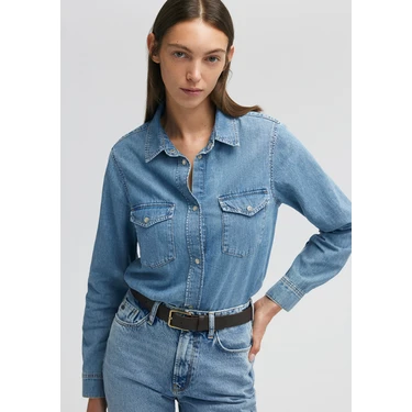 Mavi Merida Classic Denim Indigo Mavisi Jean Gömlek
