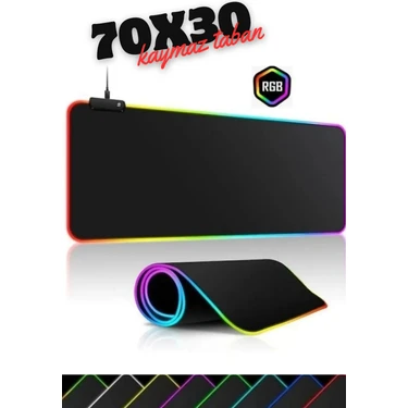 Sarftech Rgb Mouse Pad LED Işıklı Baskısız Siyah Renk Gaming Mouse Pad