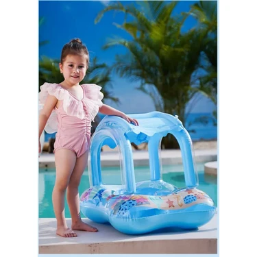 SEKK O .BABY & ÇOCUK GÖLGELİKLİ DENİZ SİMİDİ-CAN SİMİDİ-BEBEK BOTU-0-5 YAŞ-ŞİŞME BOT KARE