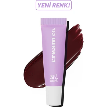 3in1 Lip Balm 408 | Nemlendirici Parlatıcı Dudak Bakım | Bordo Cherry | Hyaluronik Asit