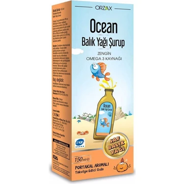 Ocean Balık Yağı Portakal Aromalı Şurup 150