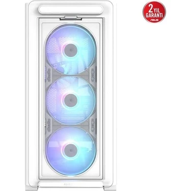 Asus A23 PLUS M-ATX KASA, GİZLİ KONNEKTÖR DESTEKLİ, 360 MM RADYATÖR VE 380 MM EKRAN KARTI UYUMLU, 4 ARGB FANLI KASA BEYAZ — Hepsiburada ürün görseli