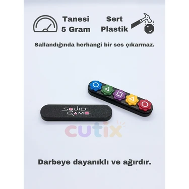 Squid Game 5 Taş Seti Beştaş Oyuncak Renkli Taş Gonggi Squid Game 2 Squid Game Gonggi