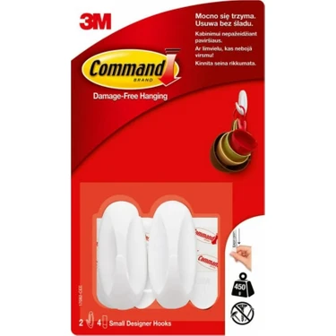 3M Command | İpli Askı Arkası, Küçük, Çerçeveler İçin, İz Bırakmaz ve Güçlü