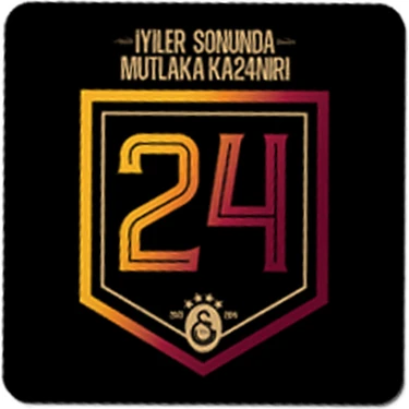 Gs Store Galatasaray 24. Şampiyonluk Kare Bardak Altlığı