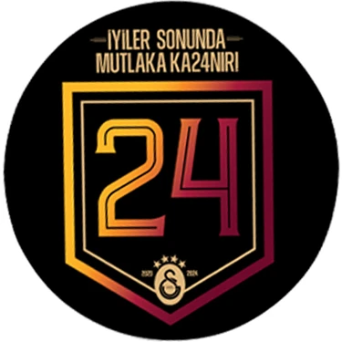 Gs Store Galatasaray 24. Şampiyonluk Bardak Altlığı /yuvarlak