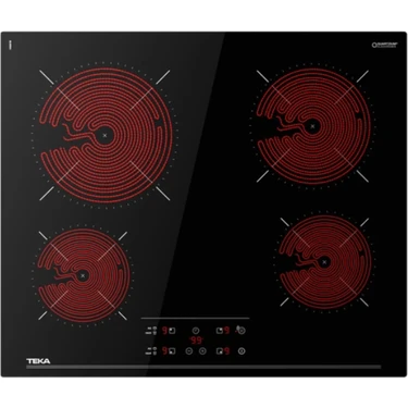Teka Tbc 64010 Ttc Bk 6300 W Güçlü Elektrikli Ocak 4 Gözlü Vitroseramik Yüzey ile Şık