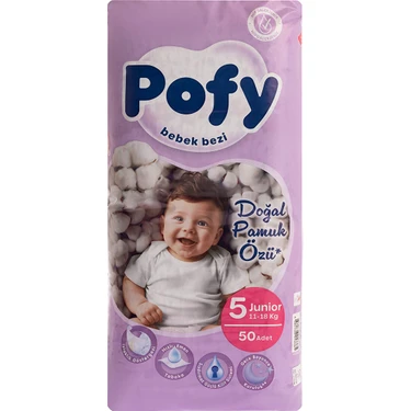 Pofy Junior 5 Numara Bebek Bezi 11-18 kg 50