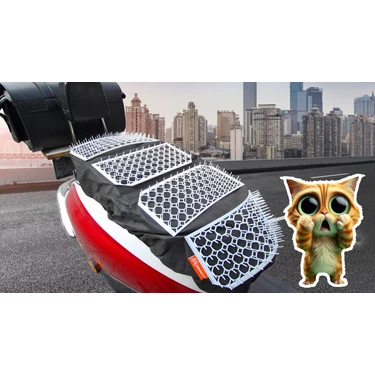 Kedi Yatmaz Siyah Scooter Dikenli Sele Kılıfı - PCX, NMAX, Vespa vb. İçin Kedi Önleyici Koruma
