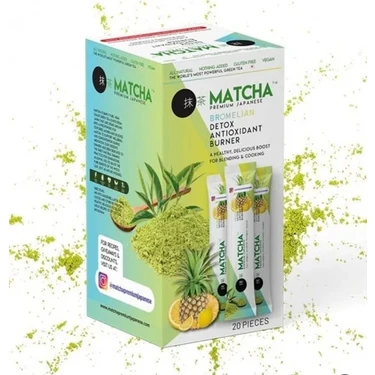 Bilge İlaç Matcha Premium Japanese Bromelain Limon Aromalı Bitkisel Detox Form Çayı