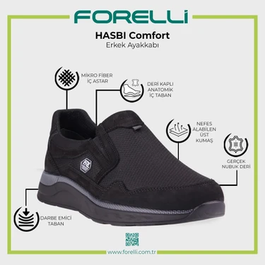 Forelli Hasbı 46005 Erkek Comfort Ayakkabı - SİYAH