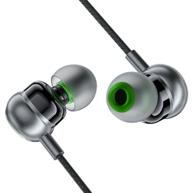 Acefast 3.5mm Kablolu HD Mikrofonlu Kulaklık Uzaktan Kumandalı Aux Girişli Kulaklık 1.2 Metre -