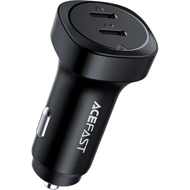 Acefast 72W 2X USB-C 2 Port Hızlı Araç Şarj Aleti Araç Güç Adaptörü iPhone & Android & iPad &