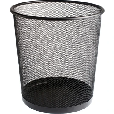Bigpoint | Metal Perfore Çöp Kovası, Büyük Boy, Siyah, 12 Litre, Paslanmaz