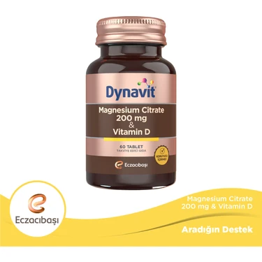 Dynavit Magnesium Citrate 200 Mg & Vitamin D 60