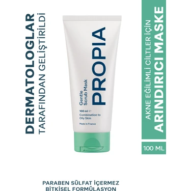 Propia Akne Siyah Nokta Karşıtı Gözenek Arındırıcı Beyaz Kil Yüz Maskesi 100ml Karma Yağlı