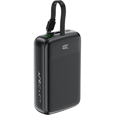 Acefast LED Dijital Ekranlı 20000 mAh Taşınabilir Şarj Aleti PD22.5W Powerbank + Usb-C Kablosu -