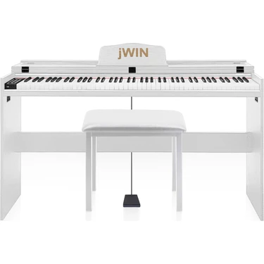 Jwin SDP-92 Tuş Hassasiyetli 88 Tuşlu Kapaklı Dijital Piyano + Tabure -