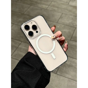Paladyum Case iPhone 16 Pro Max Uyumlu Şeffaf Kılıf Magsafe Özellikli Hybrid Kristal