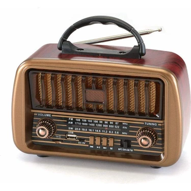 Nns Nostalji Tasarımlı Bluetoothlu Nostaljik Radyo Fm-Sd