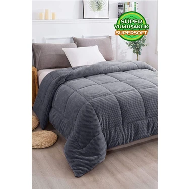 Evlen Home Collection Ultra Yumuşak Çift Taraflı Wellsoft Peluş Yorgan Çift Kişilik (Battaniye /