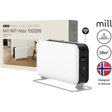 Mill Elektrikli Taşınabilir Panel Isıtıcı Wi-Fi Bağlantılı