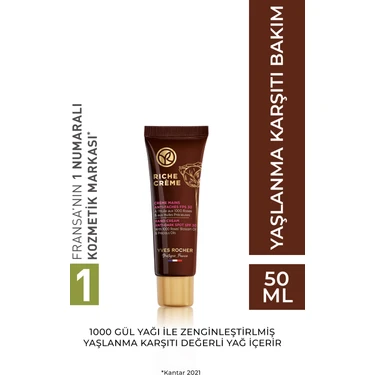 Yves Rocher 30 SPF El Kremi - Besleyici Yaşlanma Karşıtı Değerli Yağ Bakımı / Riche