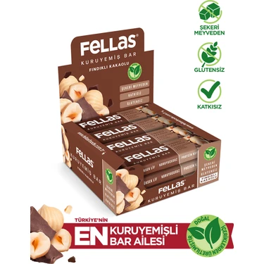 Fellas Fındıklı Kakaolu Kuruyemiş Bar 30Gr x12