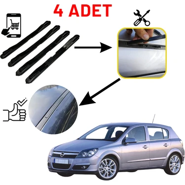 Opel Astra H 4'lü Ön Arka Tavan Oluk Çıta Kapakları