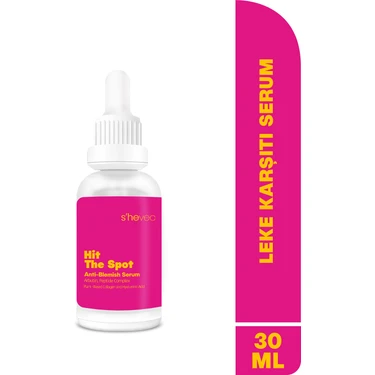S'he Vec Leke ve Kırışıklık Karşıtı Arbutin ve Peptit Kompleksli Vegan 30 ml Serum Hit The