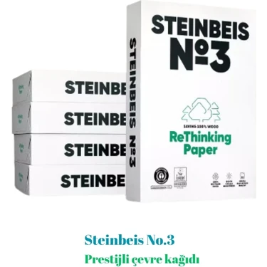 Steinbeis No.3 A4 Koli(500'lü 5 paket) 2500adet 80gr İso 90 belgeli doğa dostu %100 geri
